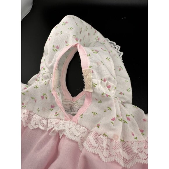 Vtg Cabbage Patch Kids Pink butterflies Preemie Doll Dress Gown 1980s ColecoRARE - Picture 5 of 13